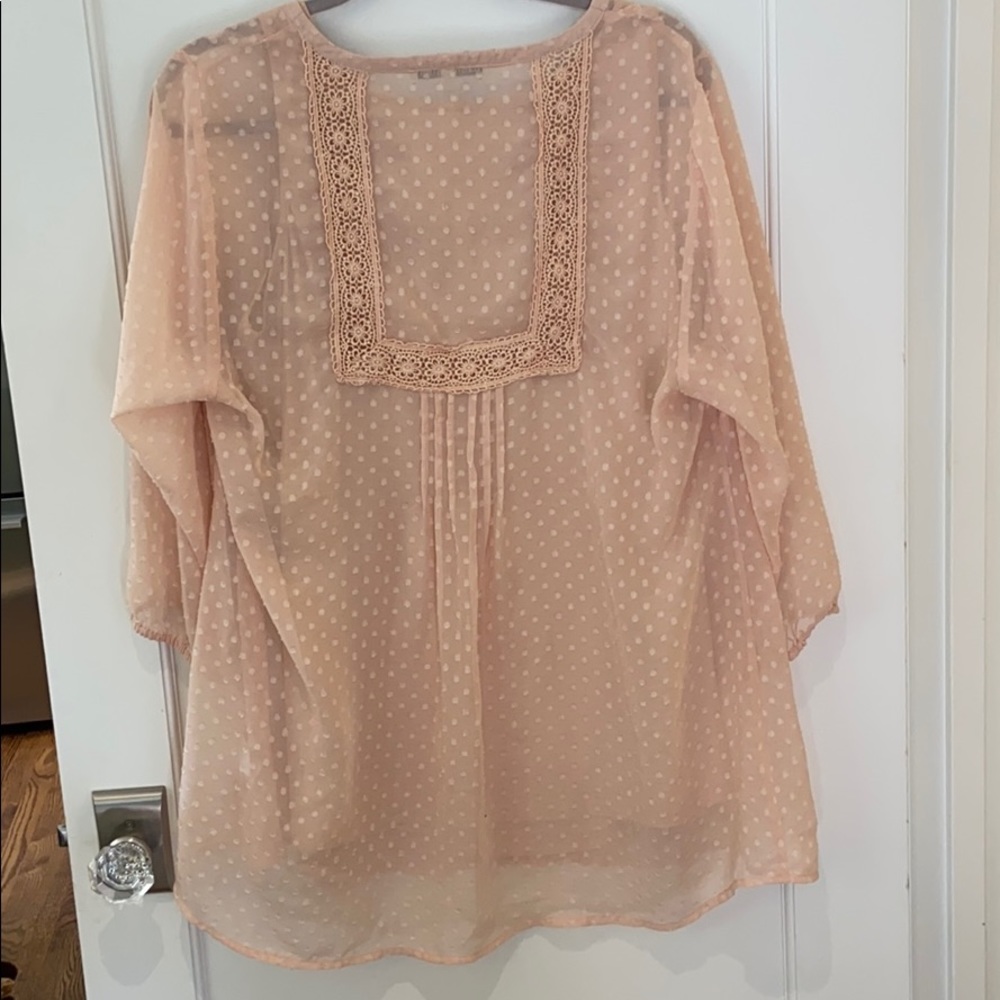 Sheer top with cami - Picture 3 of 4